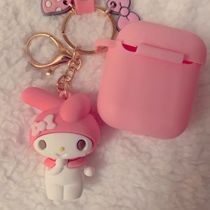 Hello Kitty MyMelody Airpod Case Cute 3D keychain